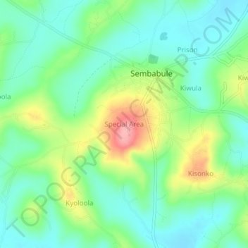 Special Area topographic map, elevation, terrain