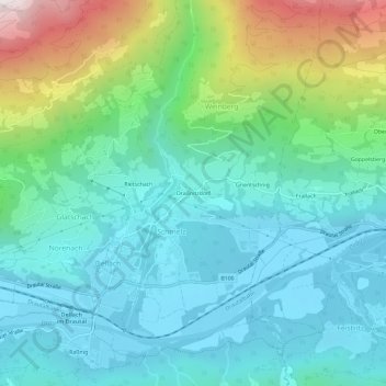 Draßnitzdorf topographic map, elevation, terrain