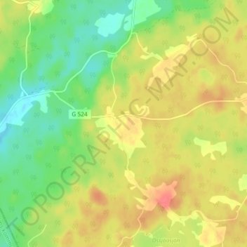 Ormhult topographic map, elevation, terrain