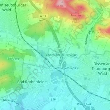 Erpen topographic map, elevation, terrain