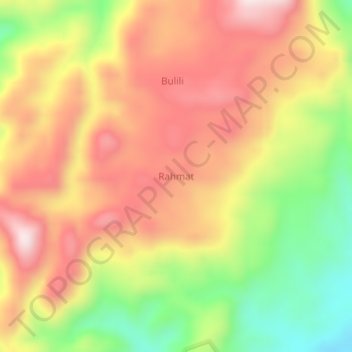 Rahmat topographic map, elevation, terrain