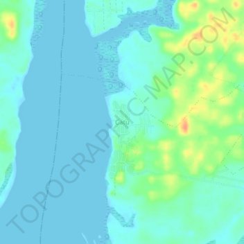 Catu topographic map, elevation, terrain