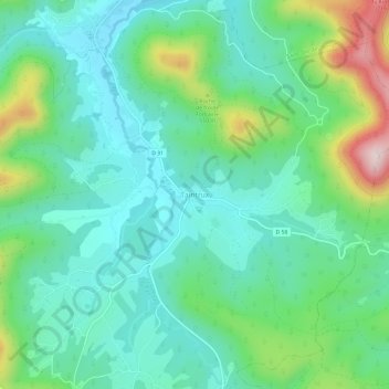 Taintrux topographic map, elevation, terrain