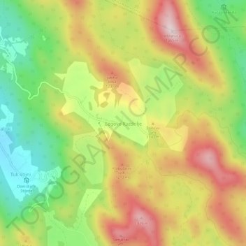 Begovo Razdolje topographic map, elevation, terrain