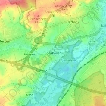 Egenhoven topographic map, elevation, terrain