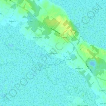 La Puisade topographic map, elevation, terrain