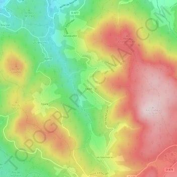Fayot topographic map, elevation, terrain