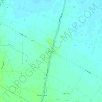 Coccolia topographic map, elevation, terrain