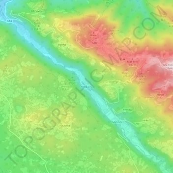 Nova vas topographic map, elevation, terrain