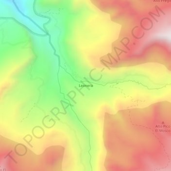 Leonera topographic map, elevation, terrain