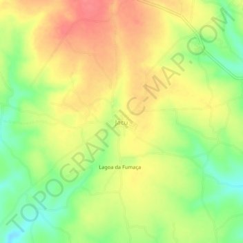 Jacu topographic map, elevation, terrain