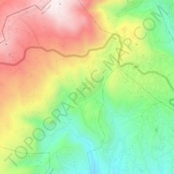 Touayteh topographic map, elevation, terrain