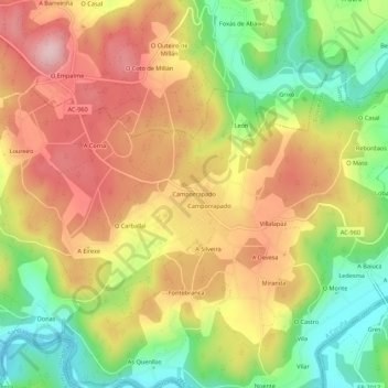 Camporrapado topographic map, elevation, terrain