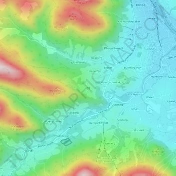 Egg topographic map, elevation, terrain