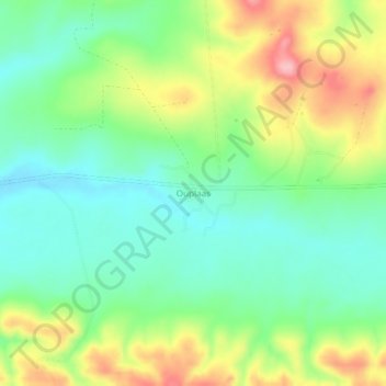 Ouplaas topographic map, elevation, terrain