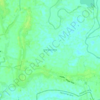 Muzaffarpur topographic map, elevation, terrain