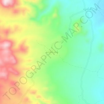 Kawng Tan topographic map, elevation, terrain