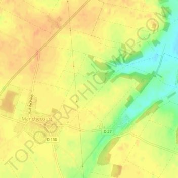Les Beauges topographic map, elevation, terrain