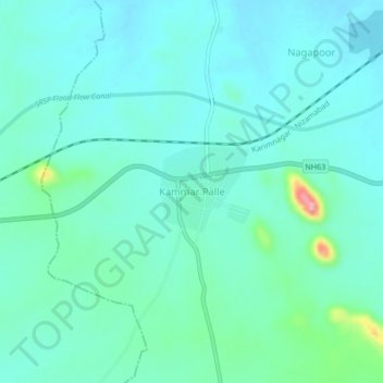 Kammar Palle topographic map, elevation, terrain