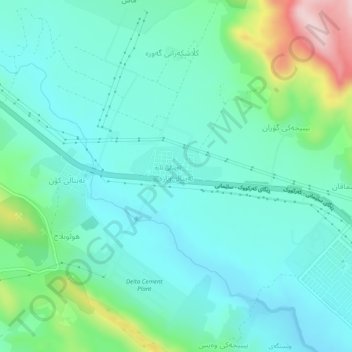 New Tainal topographic map, elevation, terrain