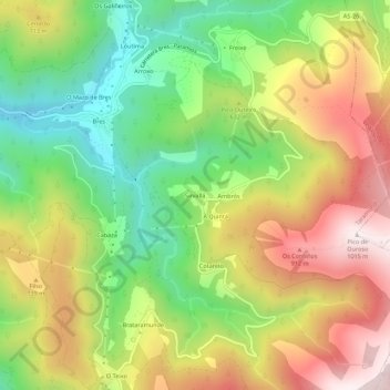 Sirvallá topographic map, elevation, terrain