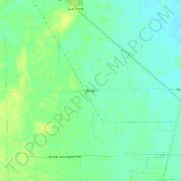 Delisle topographic map, elevation, terrain