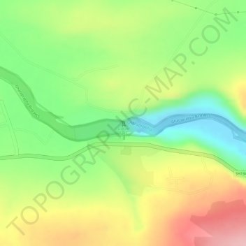 Gokak Falls topographic map, elevation, terrain