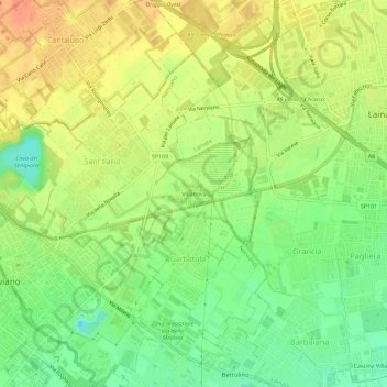 Villanova topographic map, elevation, terrain