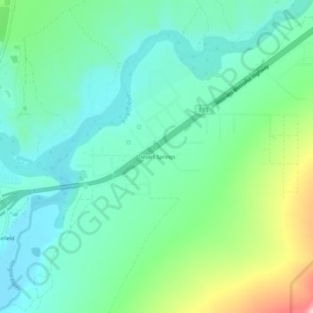 Desert Springs topographic map, elevation, terrain
