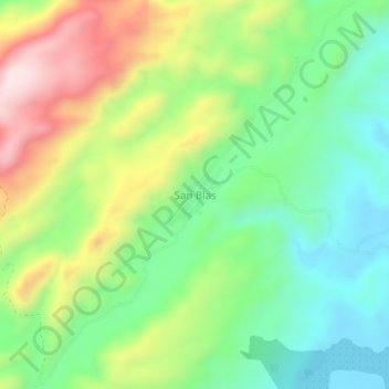 San Blas topographic map, elevation, terrain