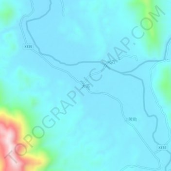 Dasu topographic map, elevation, terrain