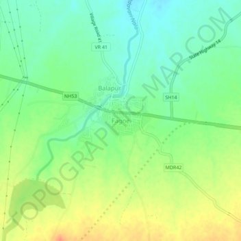 Fagne topographic map, elevation, terrain