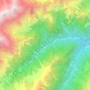Rassetta topographic map, elevation, terrain