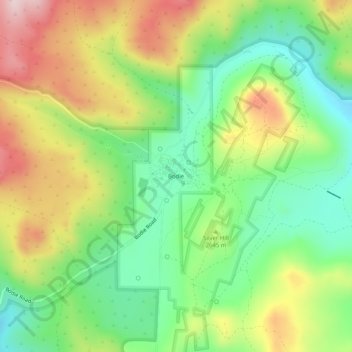 Bodie topographic map, elevation, terrain