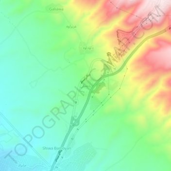 Banaman topographic map, elevation, terrain