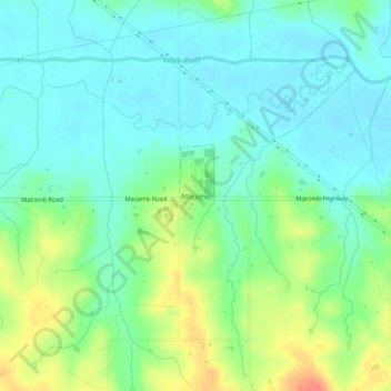 Macomb topographic map, elevation, terrain