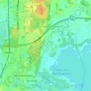 Venan topographic map, elevation, terrain
