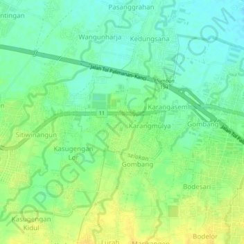 Plumbon topographic map, elevation, terrain