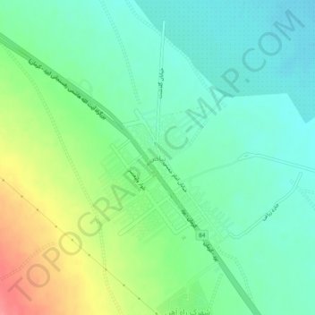 بیاض topographic map, elevation, terrain