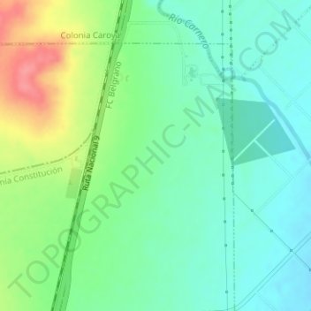 Rosario topographic map, elevation, terrain