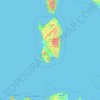 Sud Sardegna topographic map, elevation, terrain
