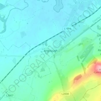 Ardclough topographic map, elevation, terrain