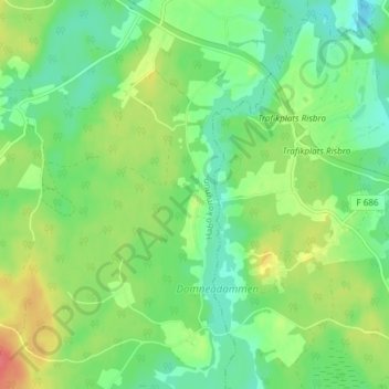 Drottningstorp topographic map, elevation, terrain