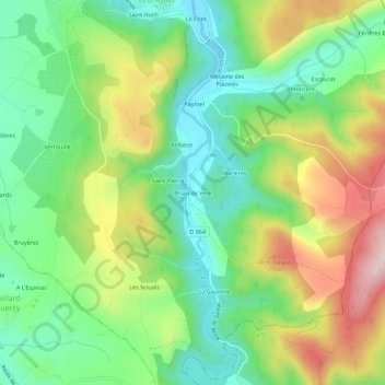 Brian de Vere topographic map, elevation, terrain