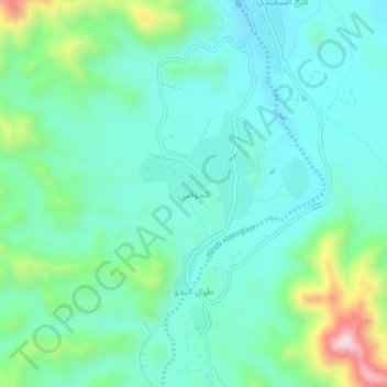 Hawqayn topographic map, elevation, terrain