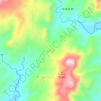 Camia topographic map, elevation, terrain