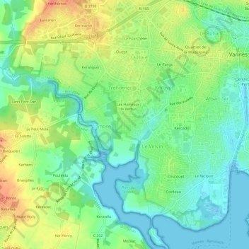 Le Clos de Bernus topographic map, elevation, terrain