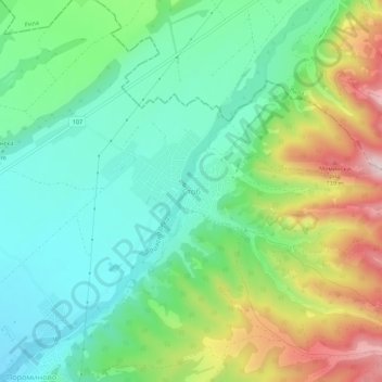 Stob topographic map, elevation, terrain