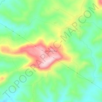 Amorinha topographic map, elevation, terrain