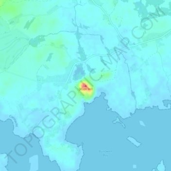 Doon Hill topographic map, elevation, terrain